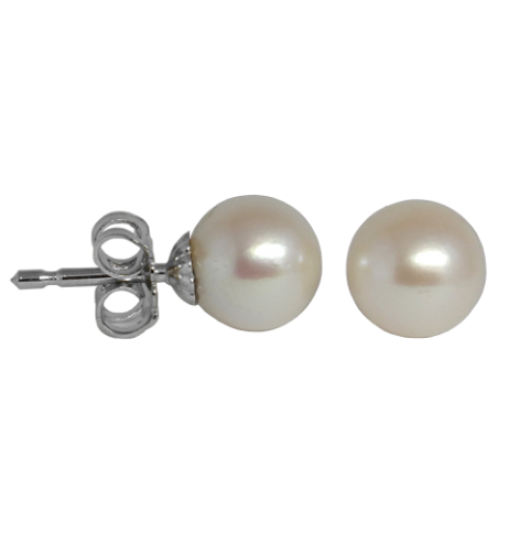 Boucles D'oreilles Argent Et Or Jaune 14ct Avec Perle Akoya Grise - ROSEMIMOSA, Neuves
