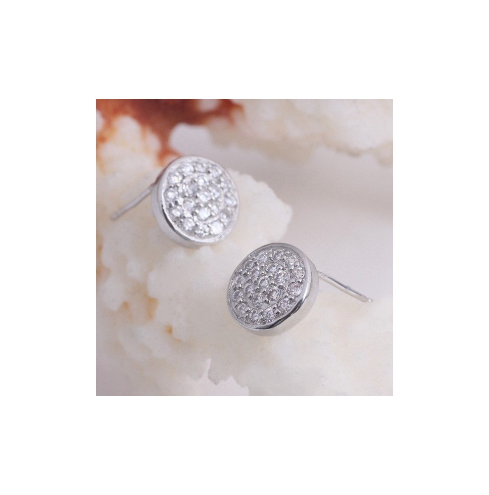 Boucles D'oreilles Argent 925 – Dormeuses élégantes – Golden Major – Neuf Avec étiquettes